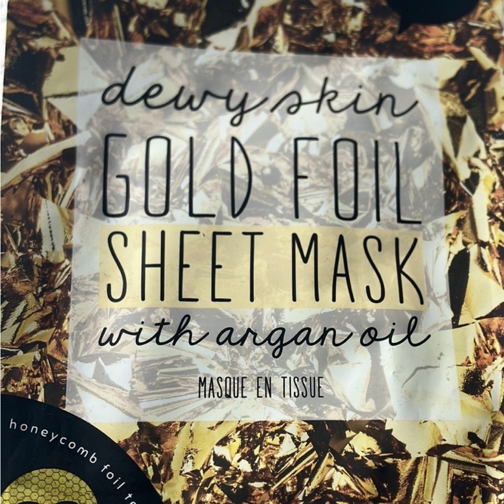 Pack of 5 Gold Foil Sheet Mask with Argan Oil